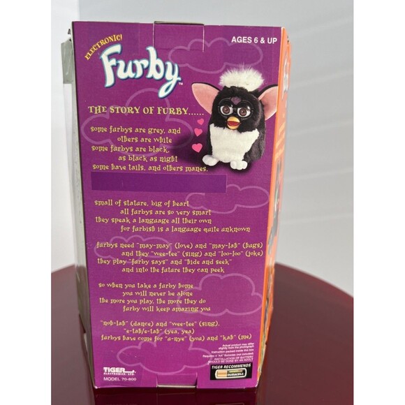 Gen 2 FURBY Gray Owl Grey Eyes White Feet Pink Ear C276A 0719A NIB SEALED - Picture 3 of 10